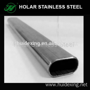 Stainless steel flat oval tube for handrail